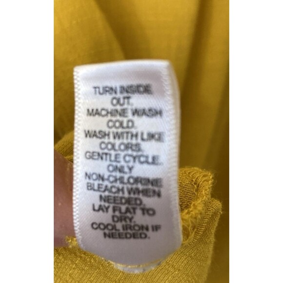 Mustard Yellow Smock Off Shoulder XL? Blouse 3/4 Bell Sleeve Fairy Boho Peasant - Picture 8 of 11